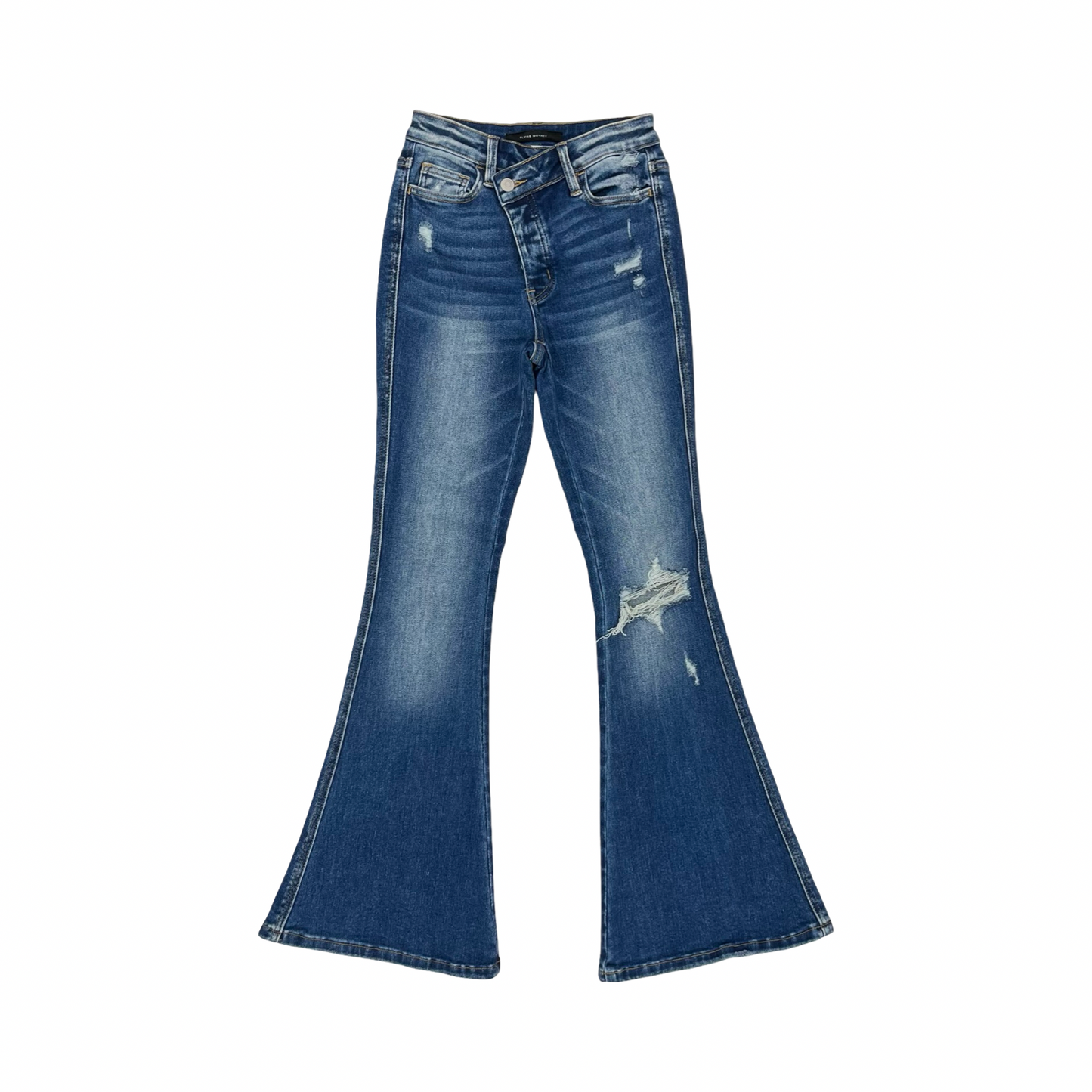 Jeans Flared By Flying Monkey In Blue Denim, Size:0