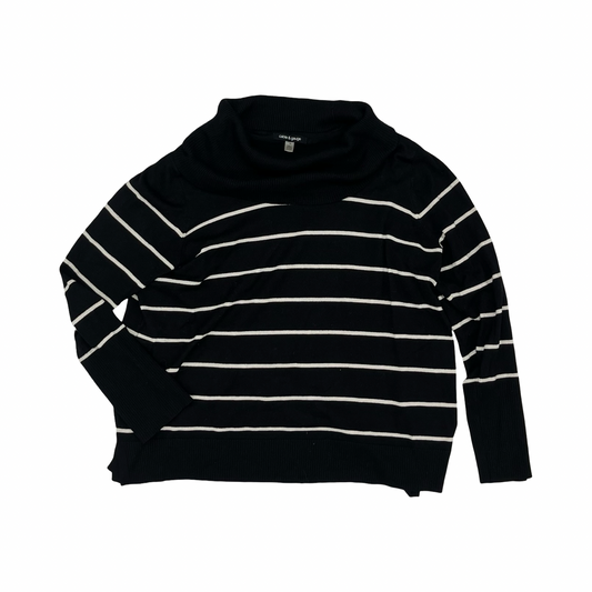 Sweater By Cable And Gauge In Black & Cream, Size:1X