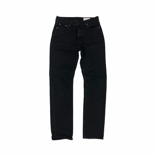 Jeans Straight By Gap In Black Denim, Size:8L