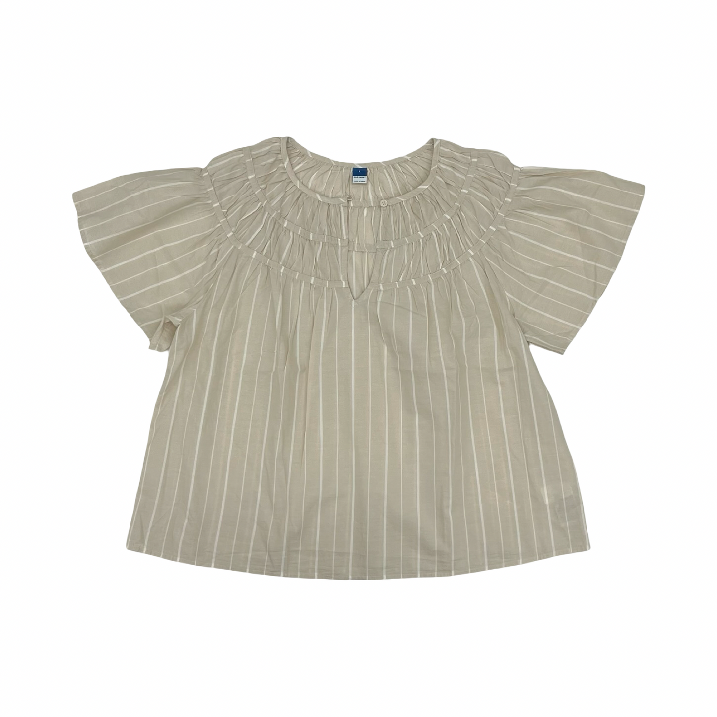 Blouse Ss By Old Navy In Tan, Size:L