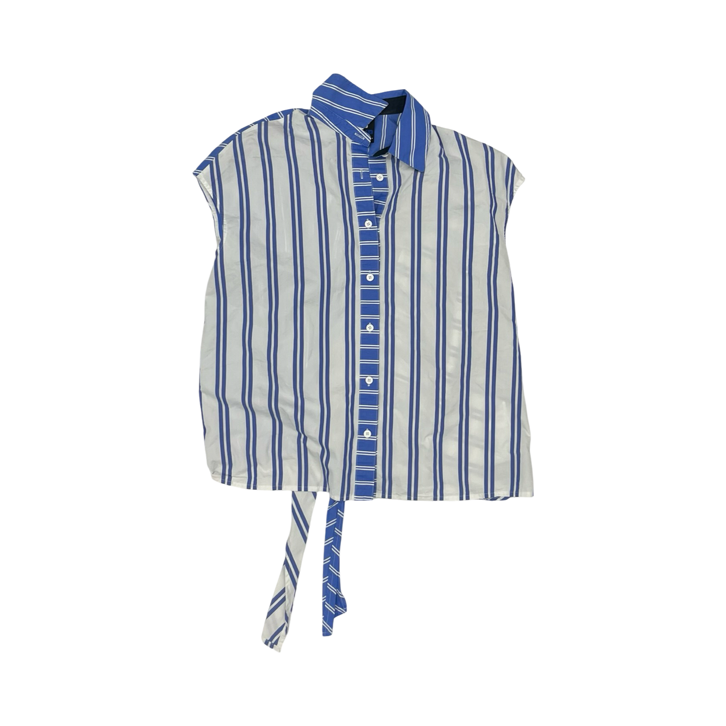 Top Sleeveless By Clothes Mentor In Blue & White, Size:Xs