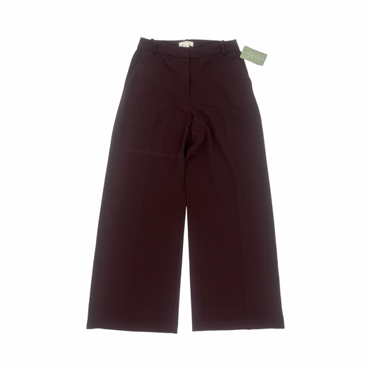 Pants Wide Leg By H&M In Maroon, Size:8