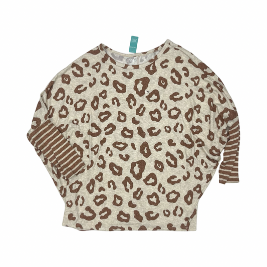 Top Ls By Maurices In Cream & Tan, Size:Xl