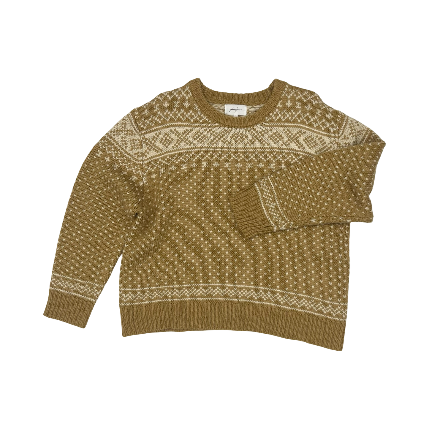 Sweater By Clothes Mentor In Brown & Cream, Size:M