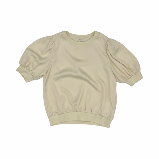 Blouse Ss By Skies Are Blue In Cream, Size:Xs