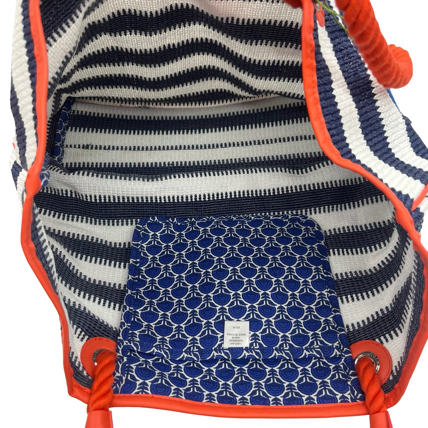 Handbag By Vera Bradley In Blue & White, Size:Medium