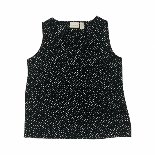 Blouse Sleeveless By Chicos In Black & White, Size:S