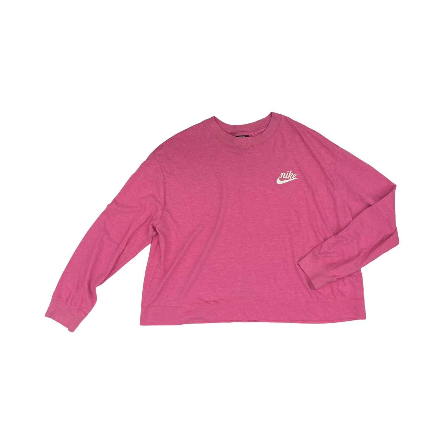 Athletic Top Ls Crewneck By Nike In Pink, Size:Xl