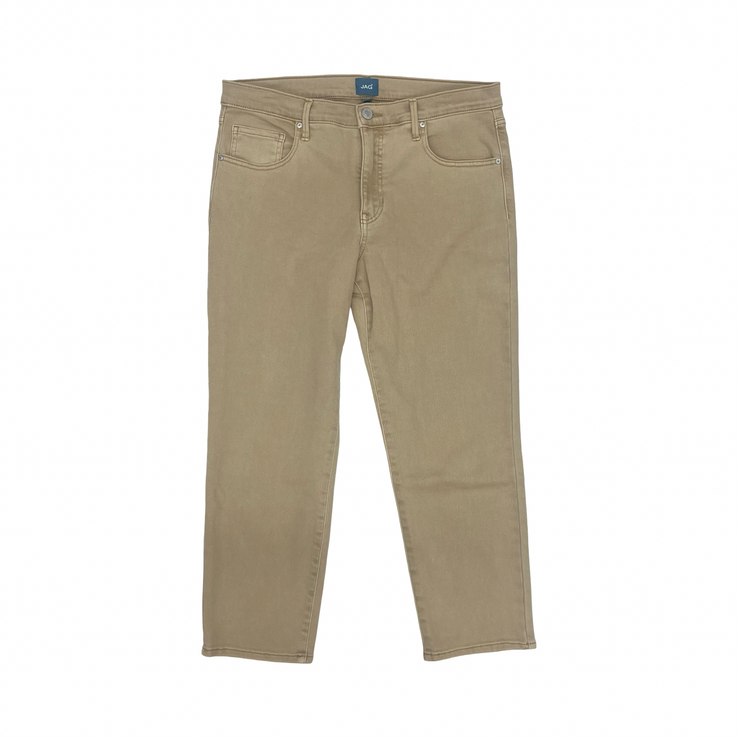 Jeans Cropped By Jag In Tan, Size:14