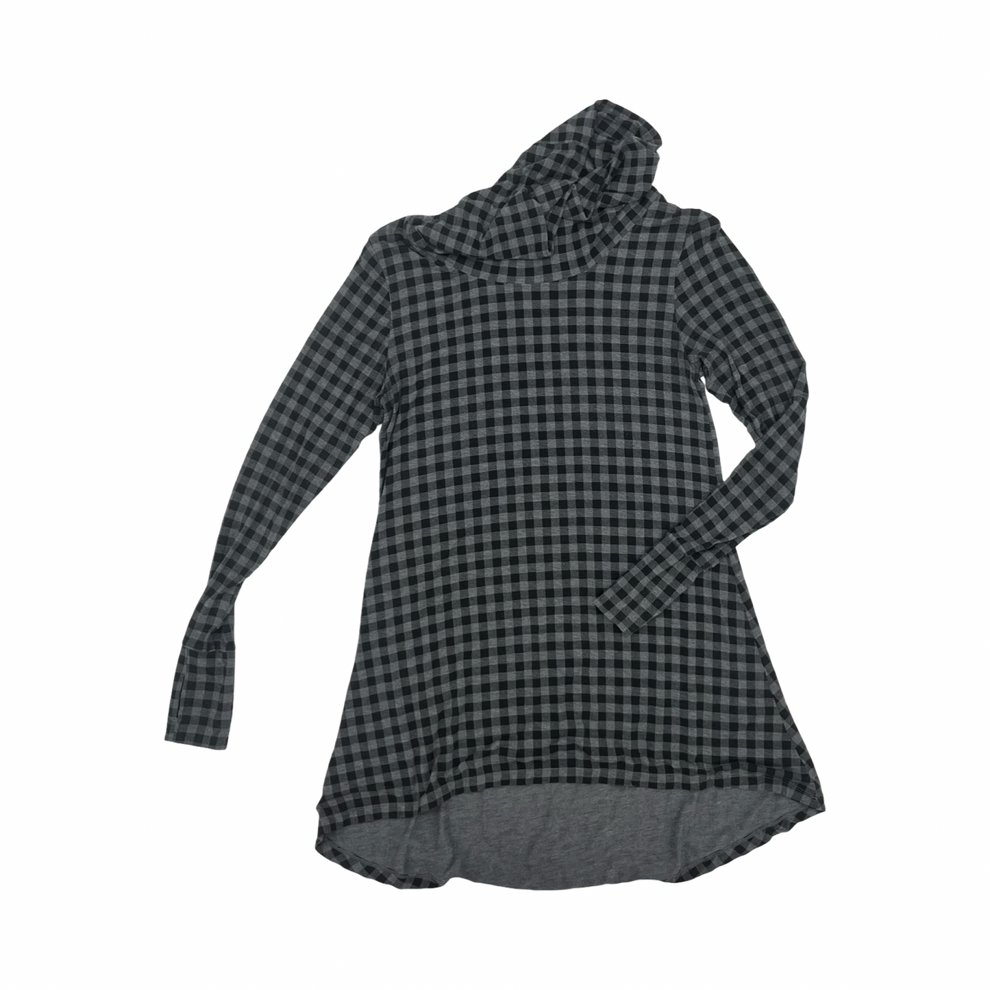 Tunic Ls By Cuddl Duds In Black & Grey, Size:M
