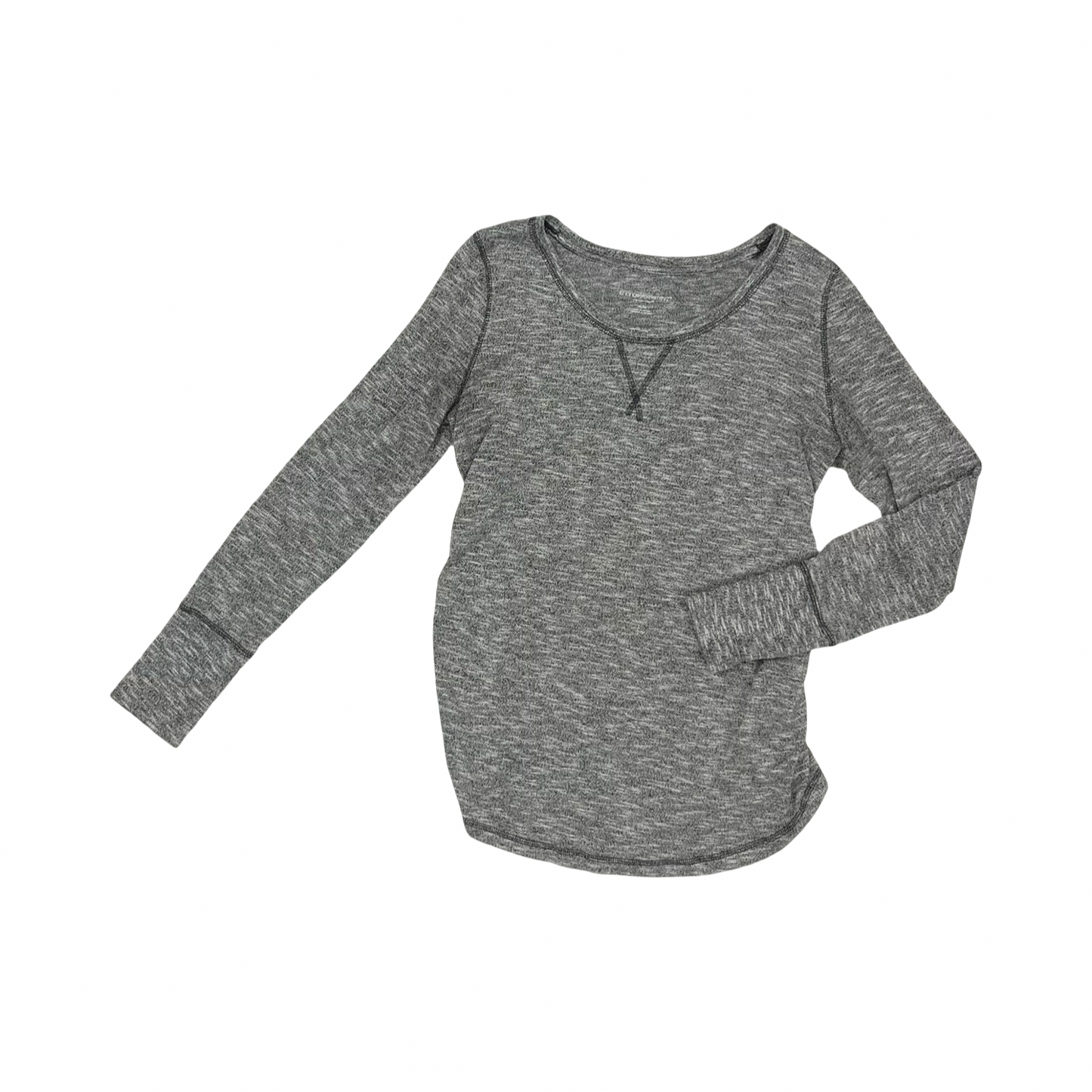 Mat Top Ls By Liz Lange Maternity In Grey, Size:M