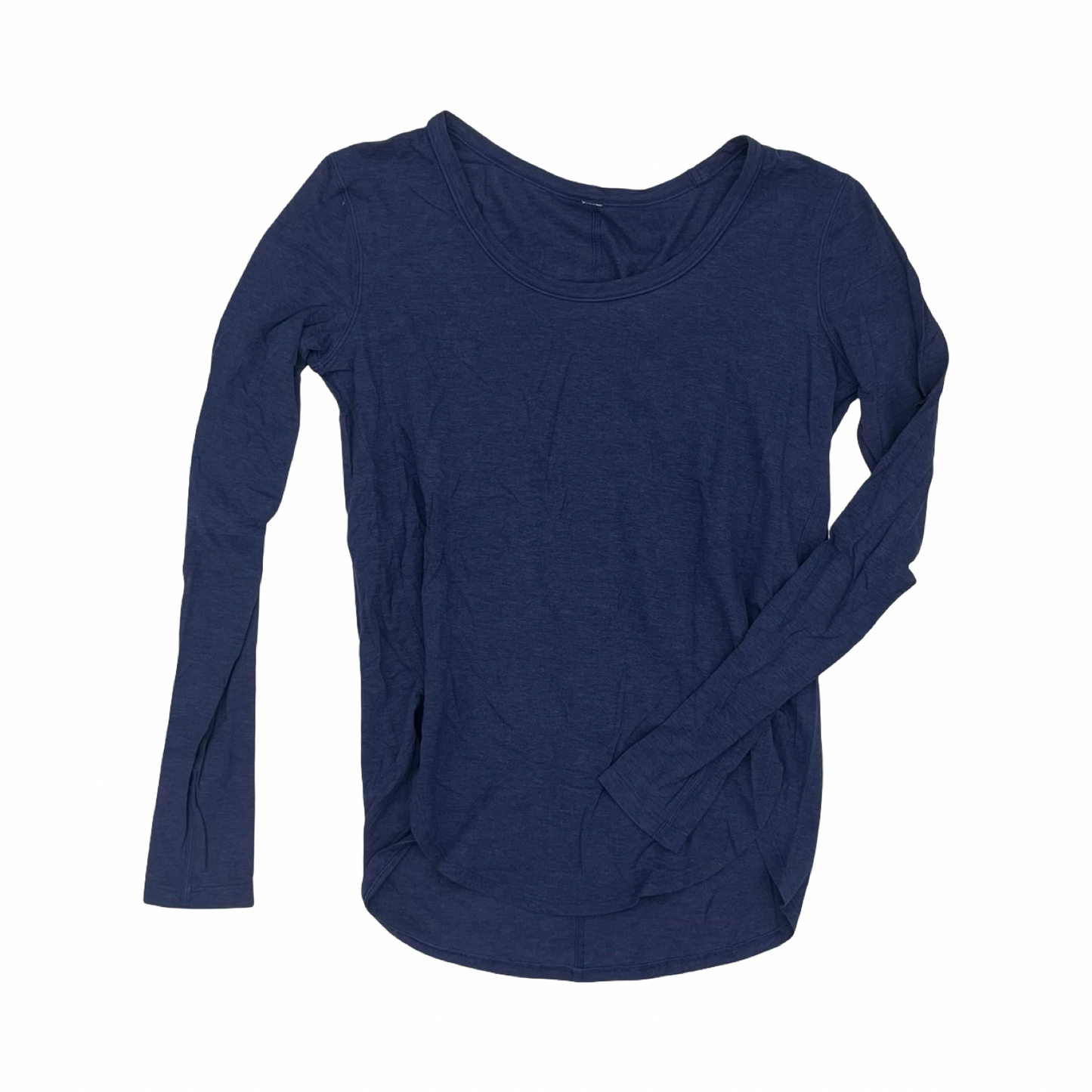 Athletic Top Ls Collar By Lululemon In Navy, Size:S