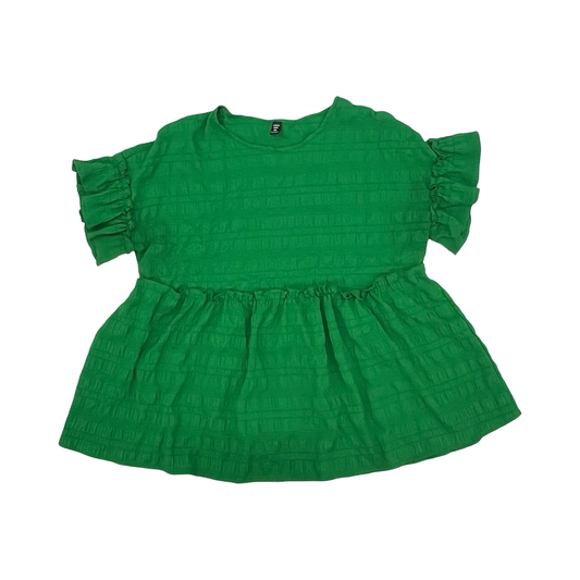 Blouse Ss By Shein In Green, Size:2X
