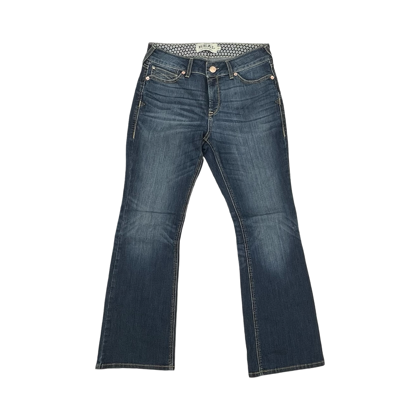 Jeans Boot Cut By Ariat In Blue Denim, Size:12