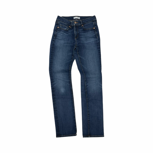 Jeans Straight By Loft In Blue Denim, Size:4