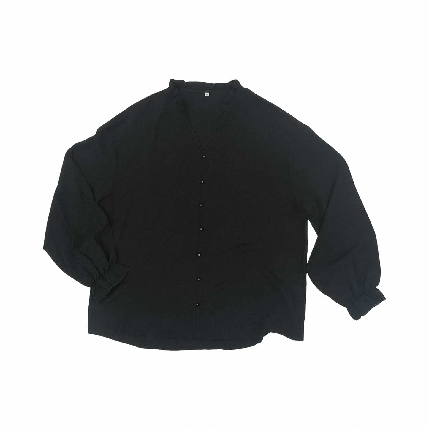 Blouse Ls By Cme In Black, Size:Xl