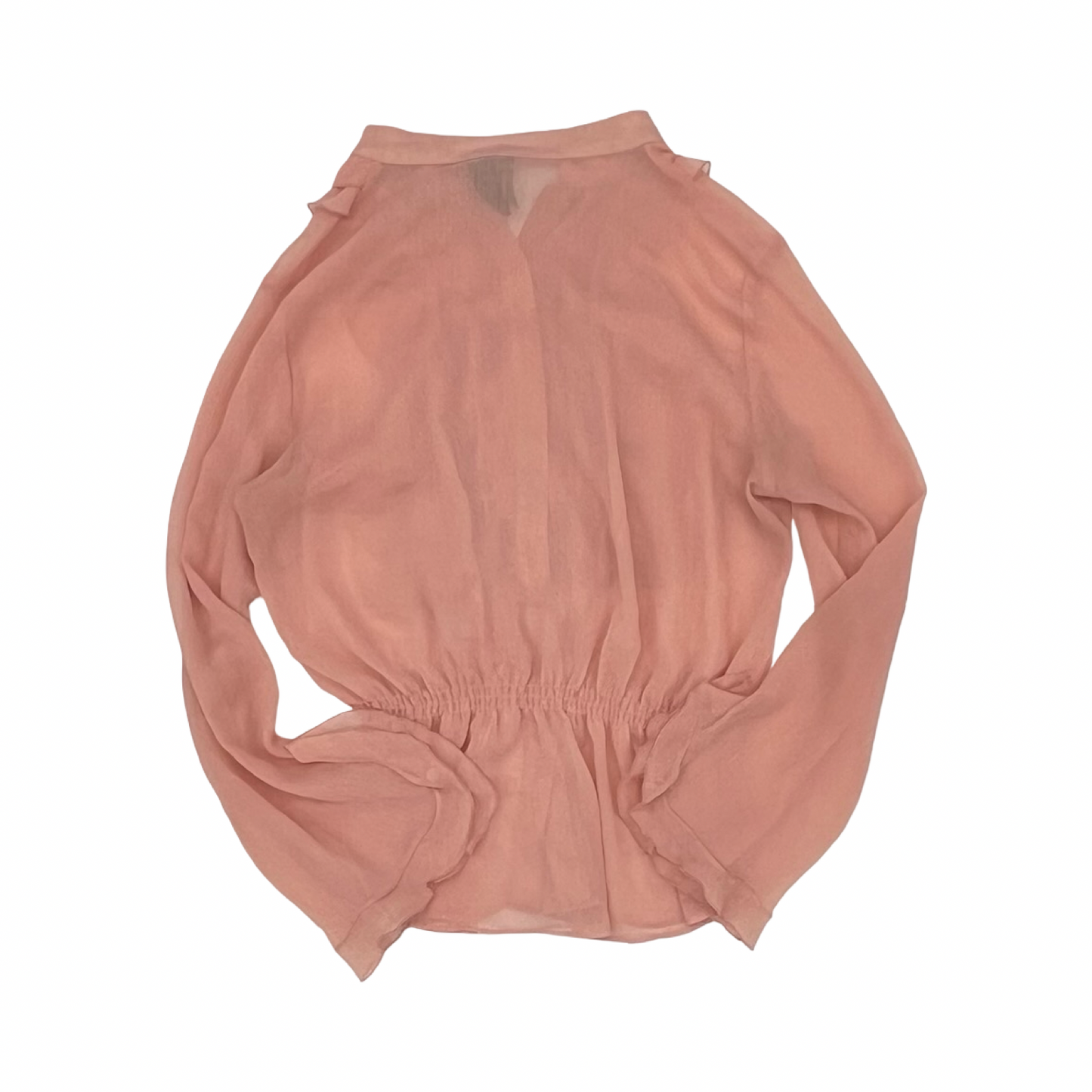 Blouse Ls By Bisou Bisou In Pink, Size:L