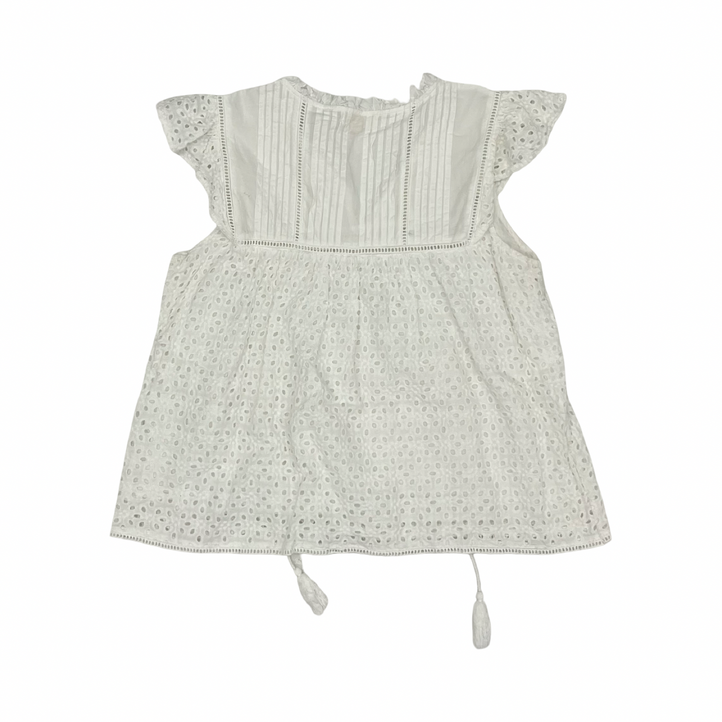 Blouse Ss By Elan In Cream, Size:L