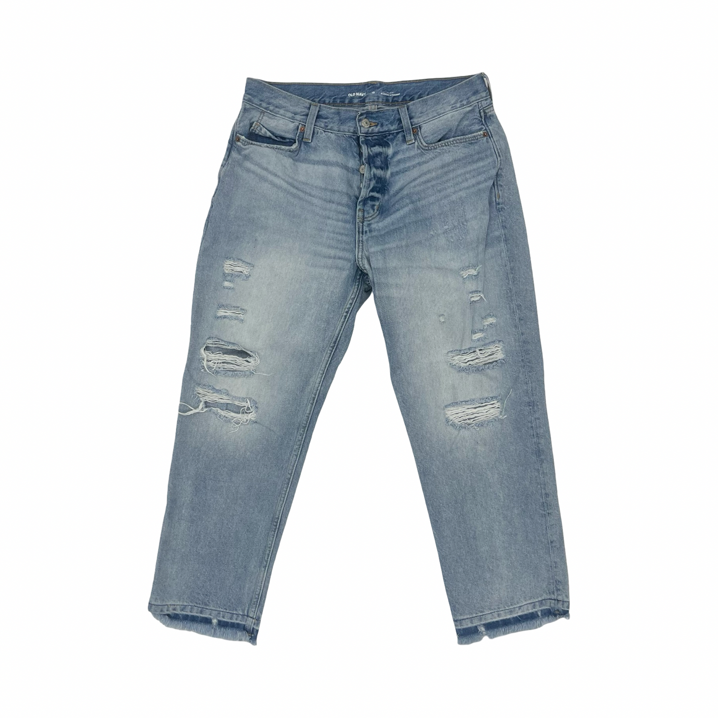 Jeans Straight By Old Navy In Blue Denim, Size:10