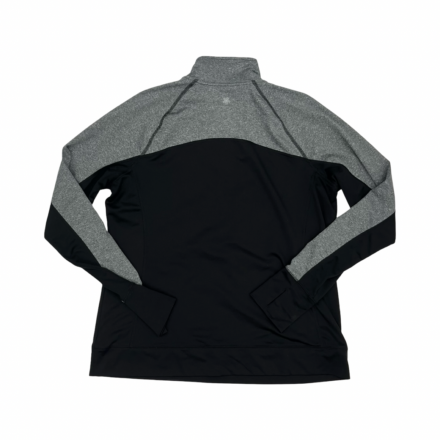 Athletic Top Ls Collar By Tek Gear In Black & Grey, Size:Xl