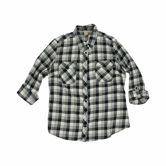 Top Ls By Duluth Trading In Black & White, Size:L