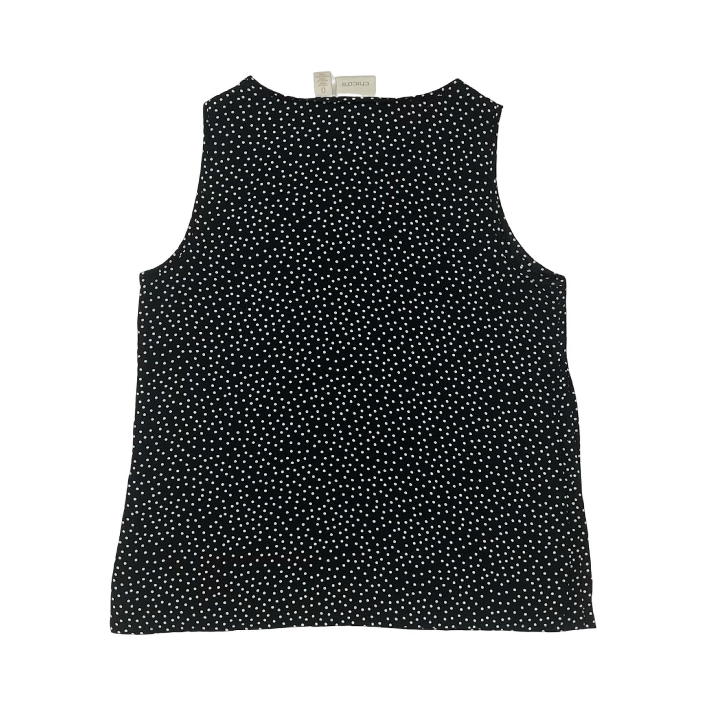 Blouse Sleeveless By Chicos In Black & White, Size:S