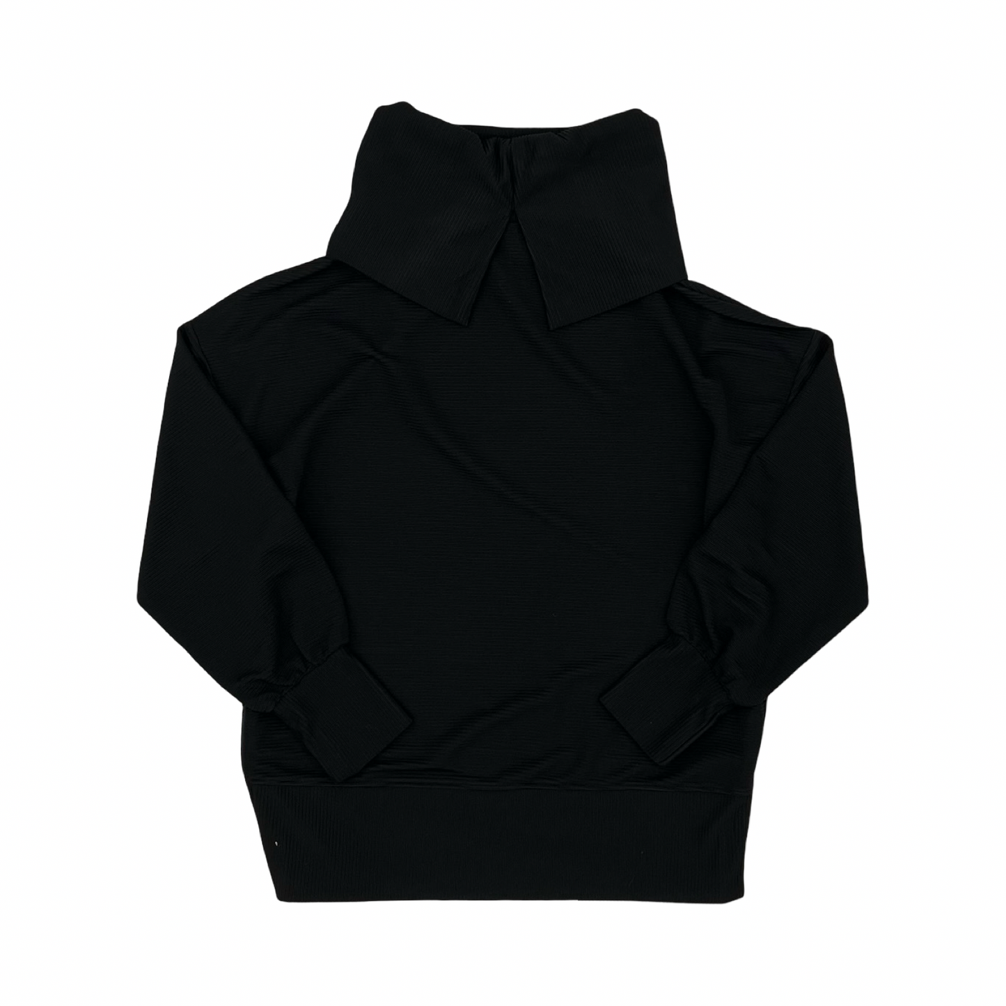 Sweatshirt Collar By Cable And Gauge In Black, Size:M