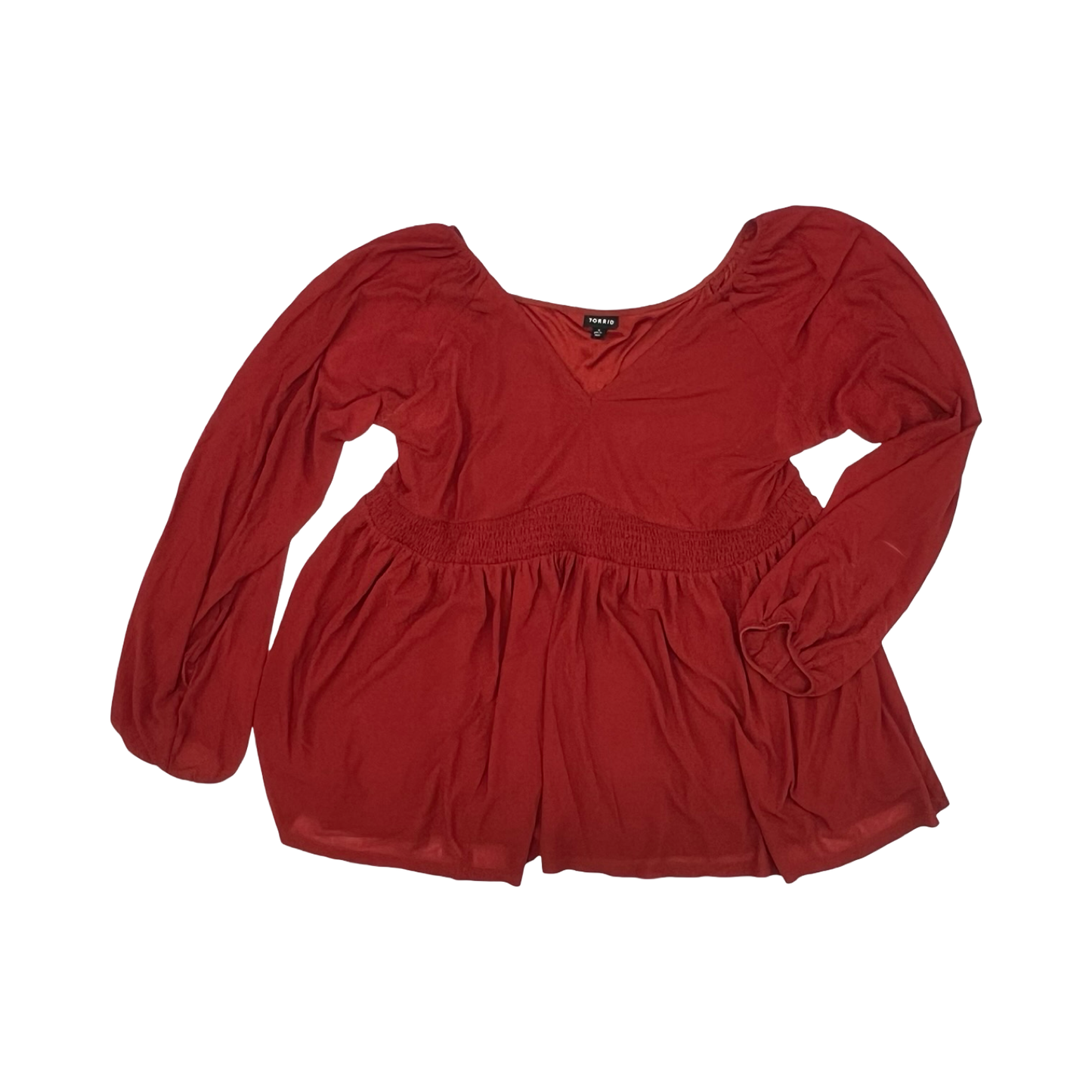 Blouse Ls By Torrid In Orange, Size:2X
