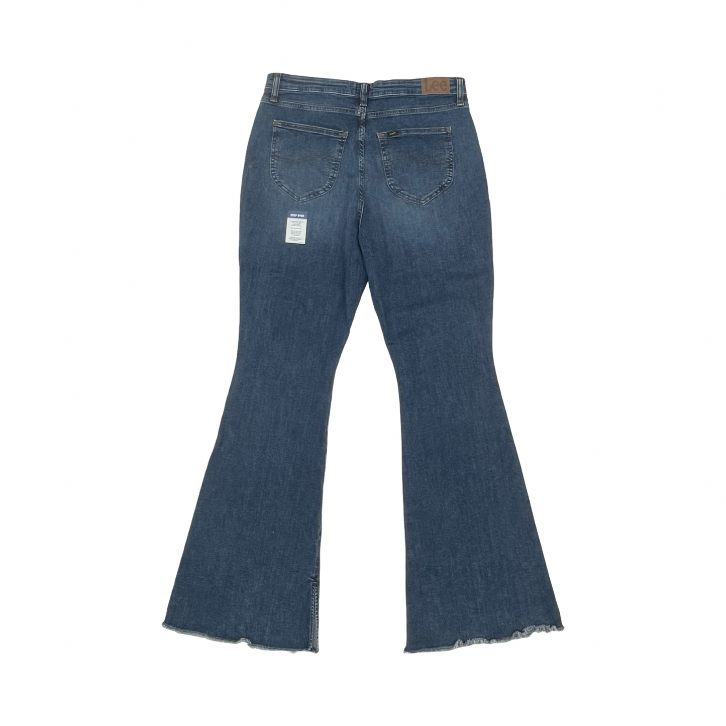 Jeans Flared By Lee In Blue Denim, Size:16