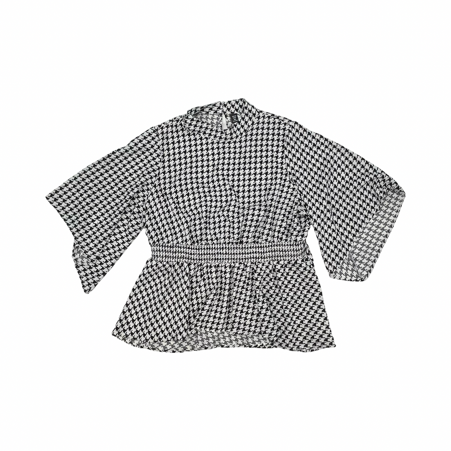 Blouse Ss By Cmf In Black & White, Size:4X