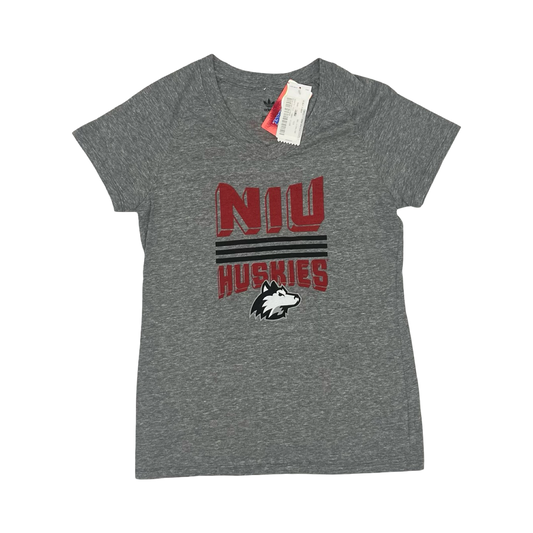 Athletic Top Ss By Adidas In Grey, Size:Xl