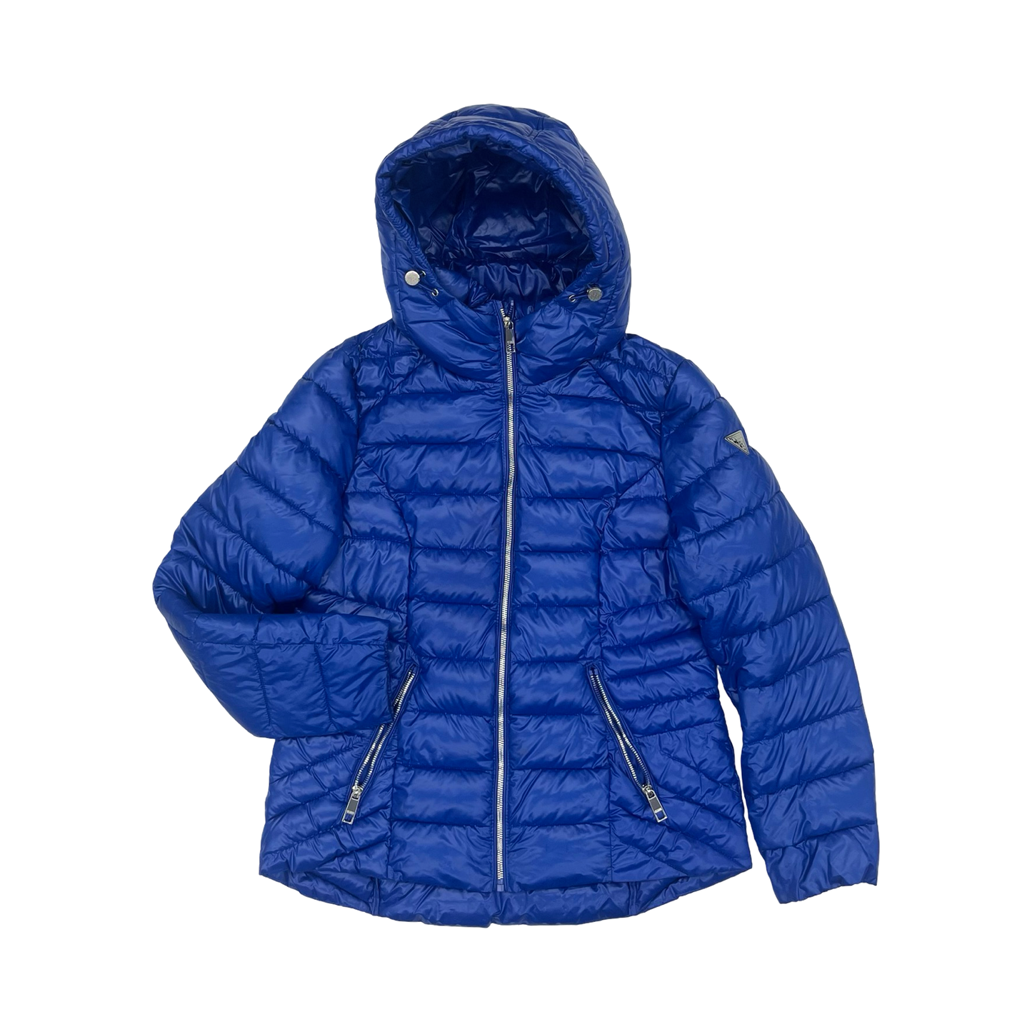 Coat Puffer & Quilted By Guess In Blue, Size:M