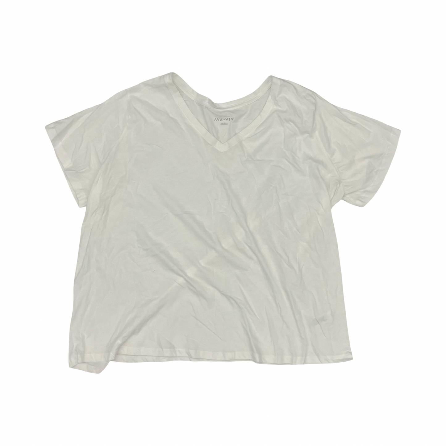 Top Ss By Ava & Viv In Cream, Size:3X