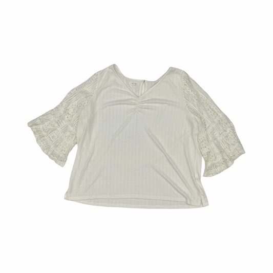 Top 3/4 Sleeve By Maurices In Cream, Size:2X