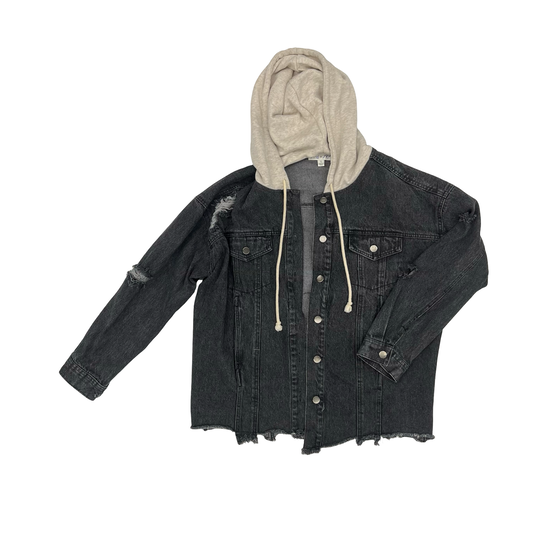 Jacket Denim By She + Sky In Grey Denim, Size:S