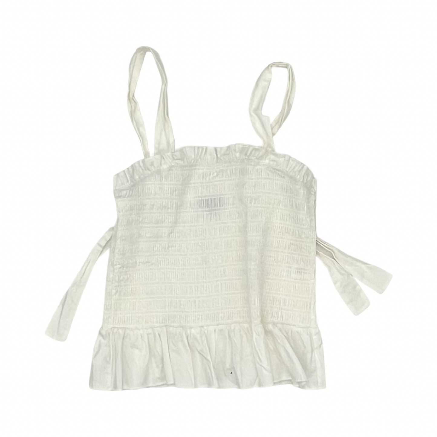 Top Sleeveless By Originality In White, Size:Xl