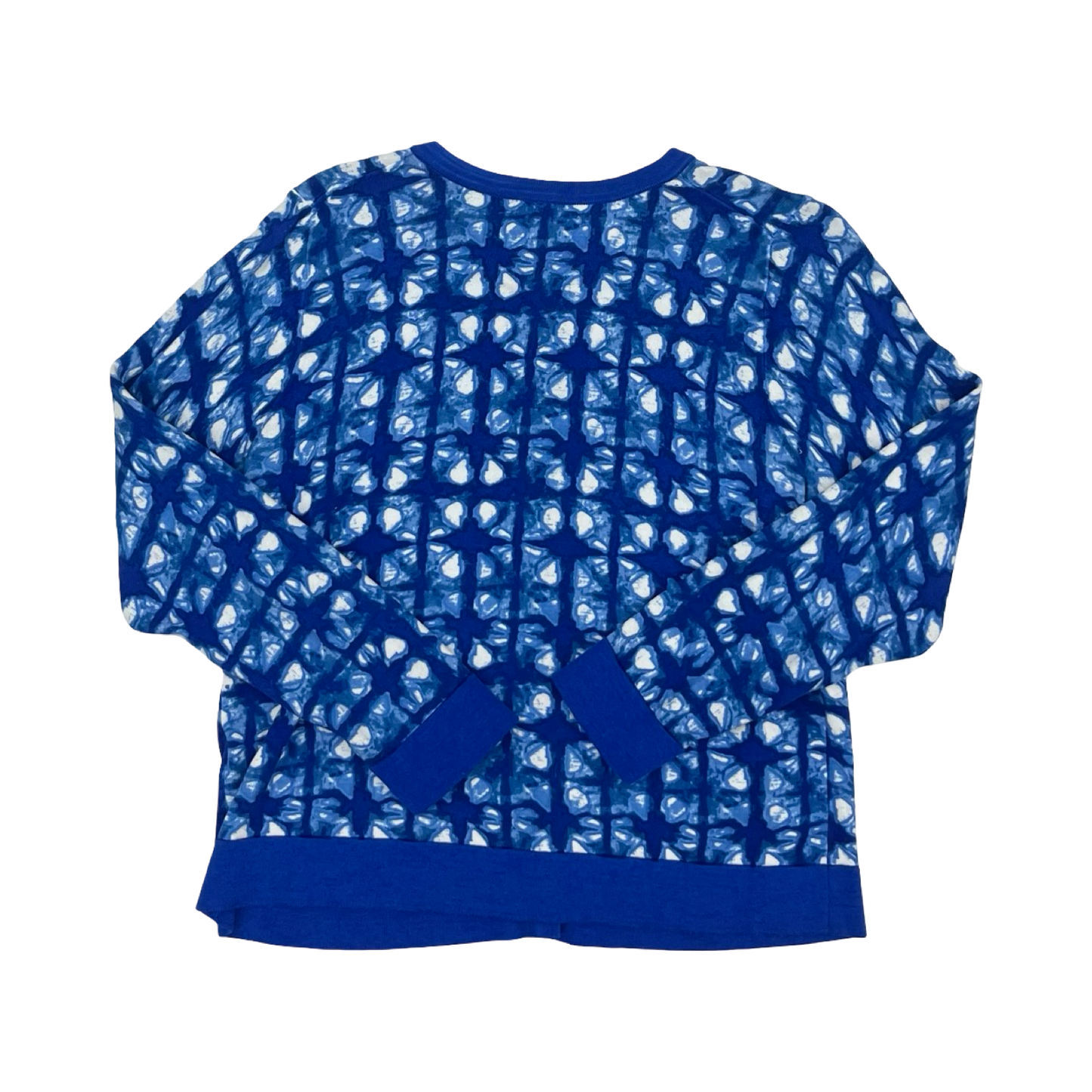 Sweater Cardigan By Charter Club In Blue & White, Size:Xlp