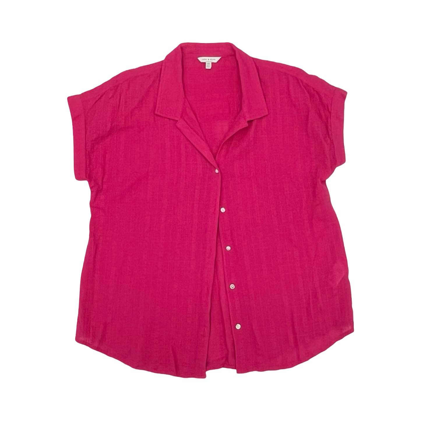 Blouse Ss By Lucky Brand In Pink, Size:M
