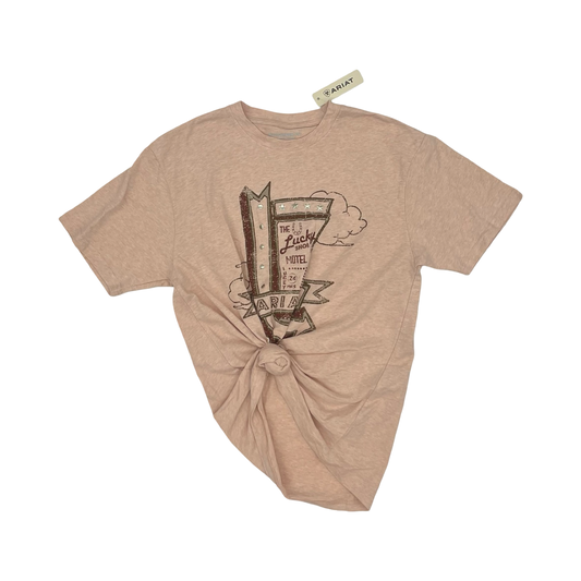 Top Ss By Ariat In Peach, Size:S