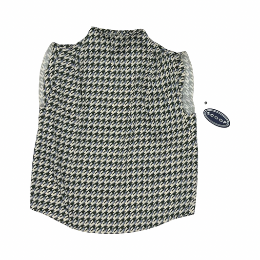 Blouse Ss By Scoop In Cream & Green, Size:L