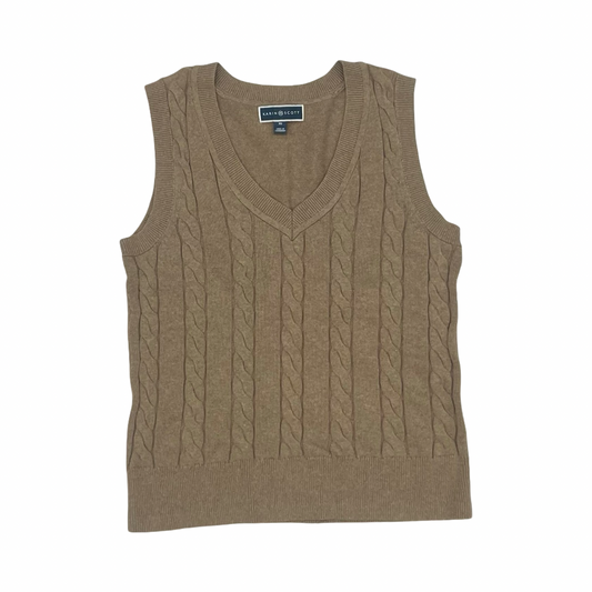Vest Sweater By Karen Scott In Brown, Size:Xs
