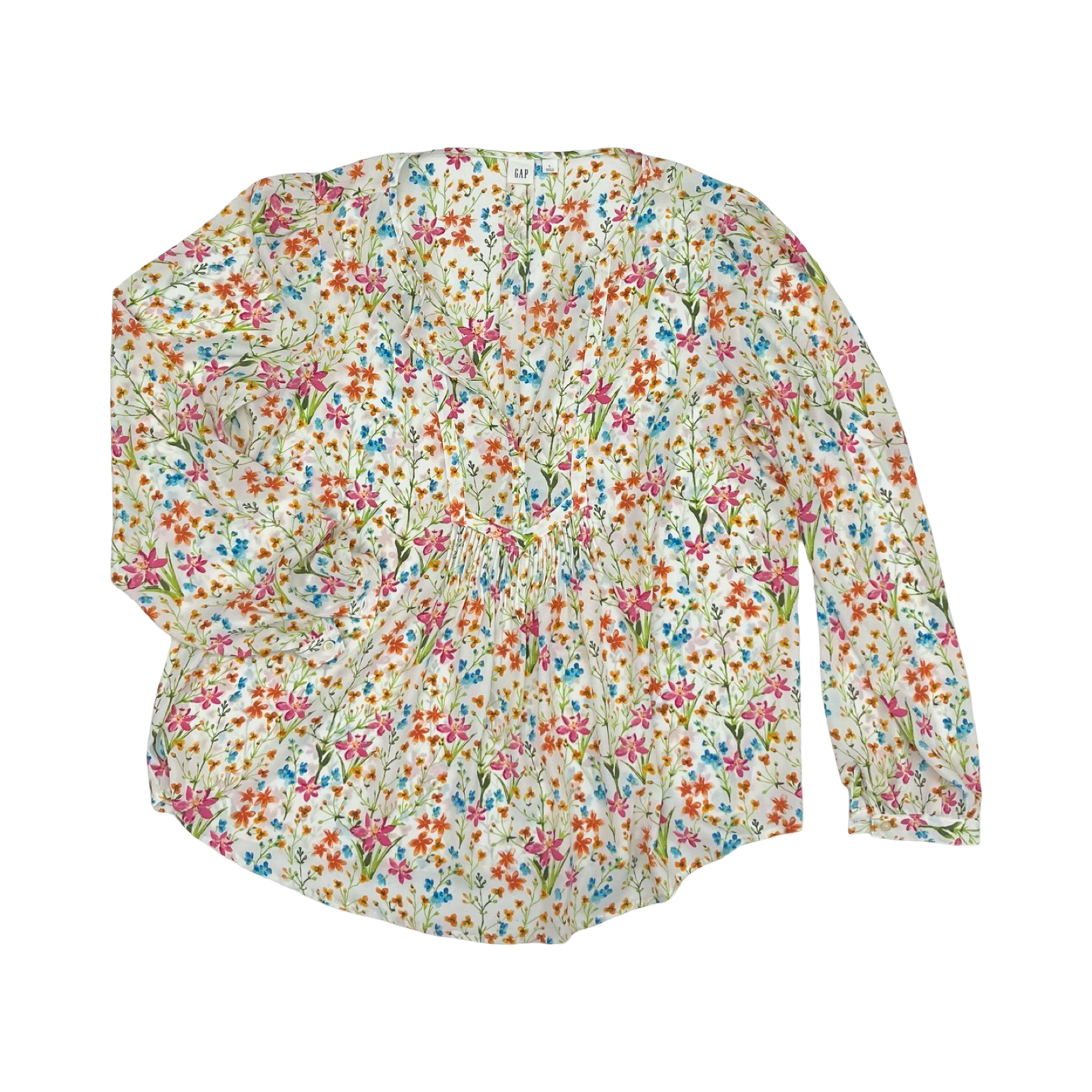 Blouse Ls By Gap In Floral Print, Size:L