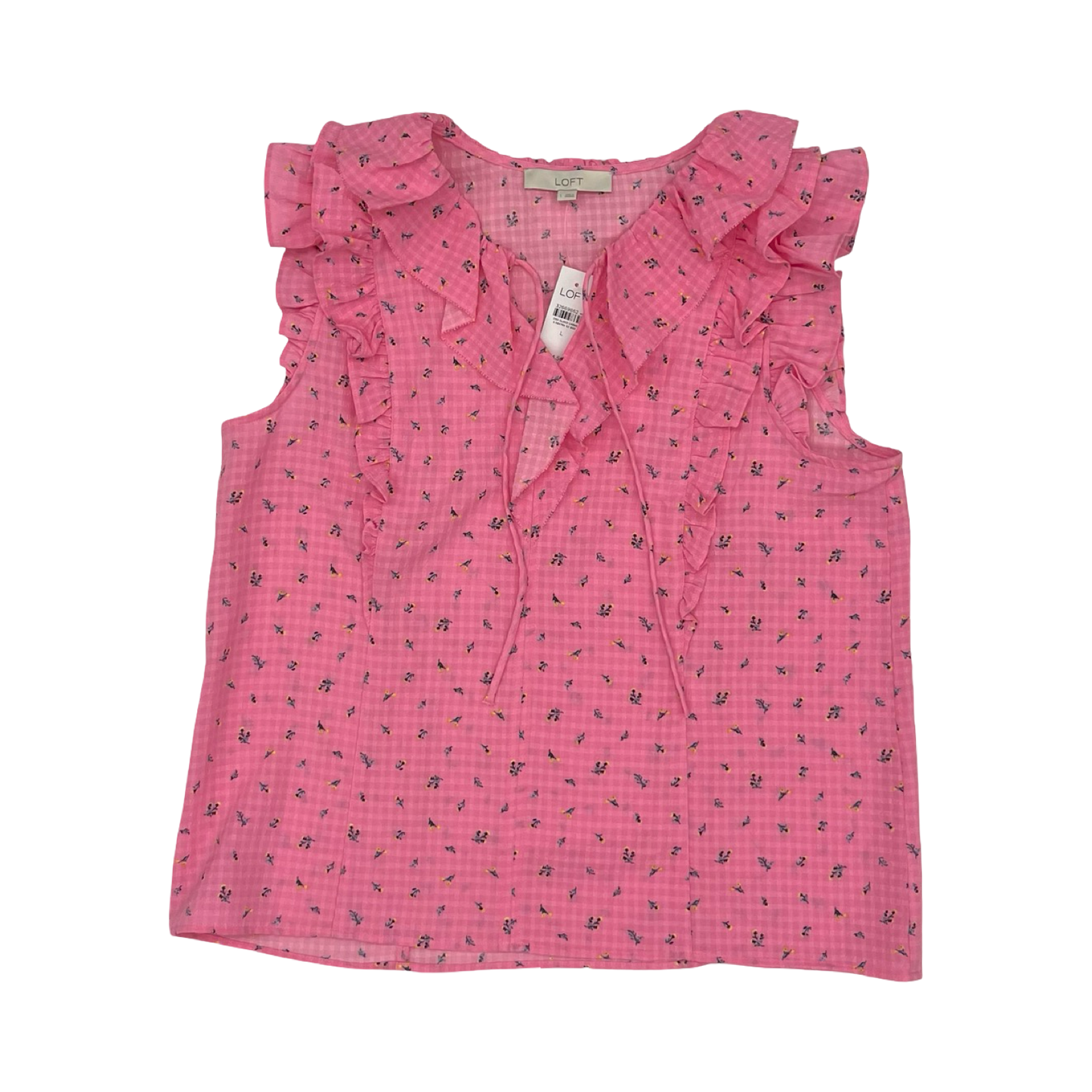 Blouse Ss By Loft In Pink, Size:L