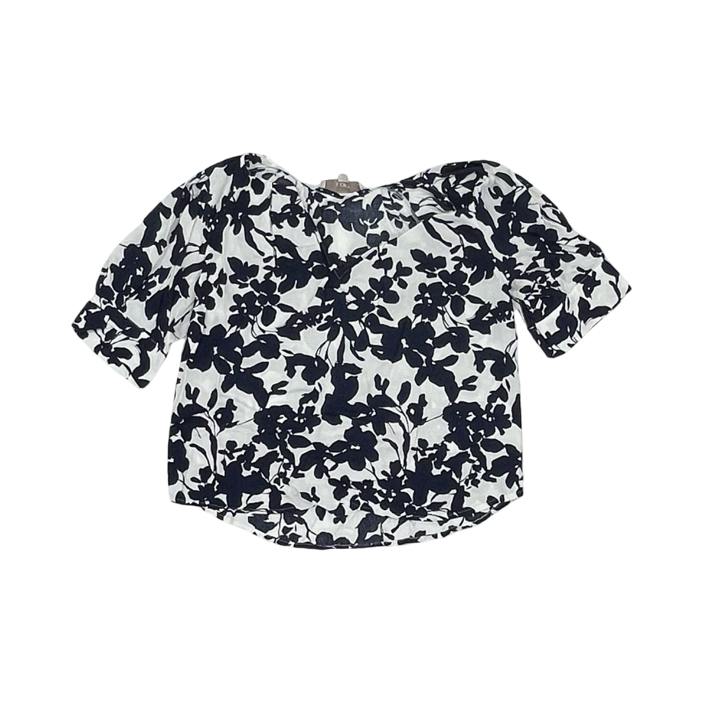 Blouse Ss By Loft In Blue & Cream, Size:Xxsp