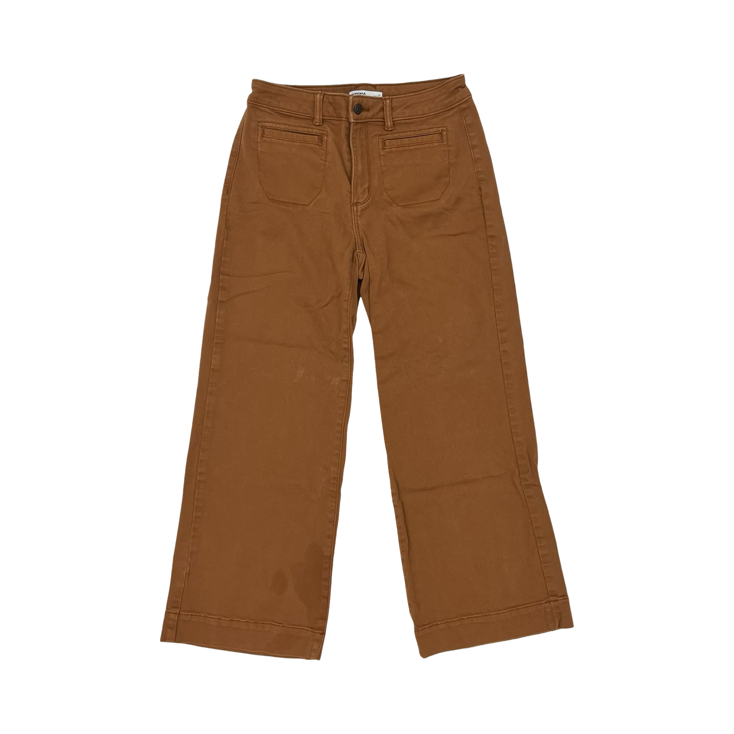 Jeans Wide Leg By Sonoma In Brown Denim, Size:4