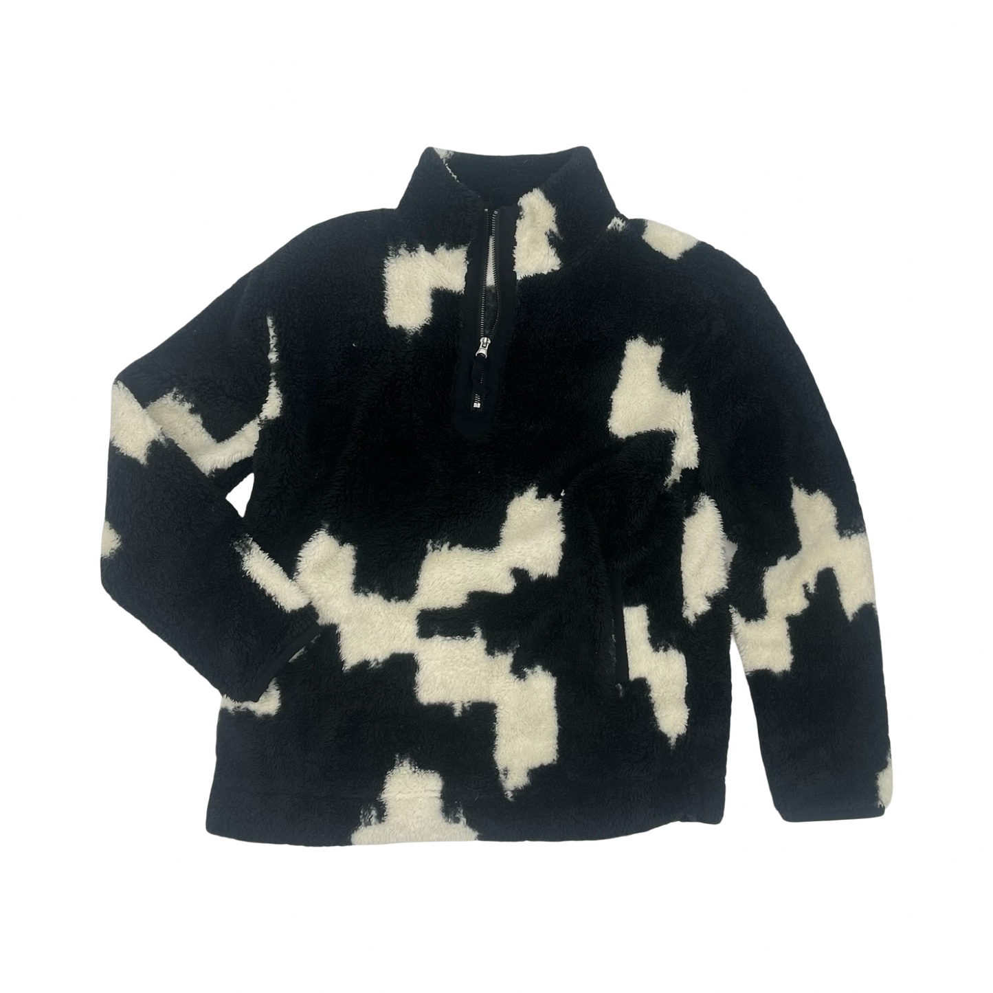 Sweatshirt Collar By Maurices In Black & White, Size:S