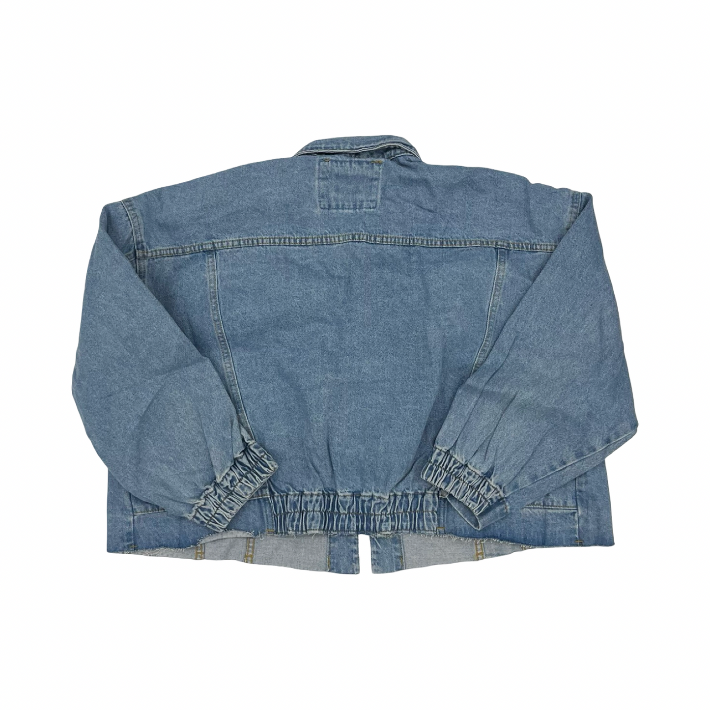 Jacket Denim By Chicsoul In Blue Denim, Size:2X