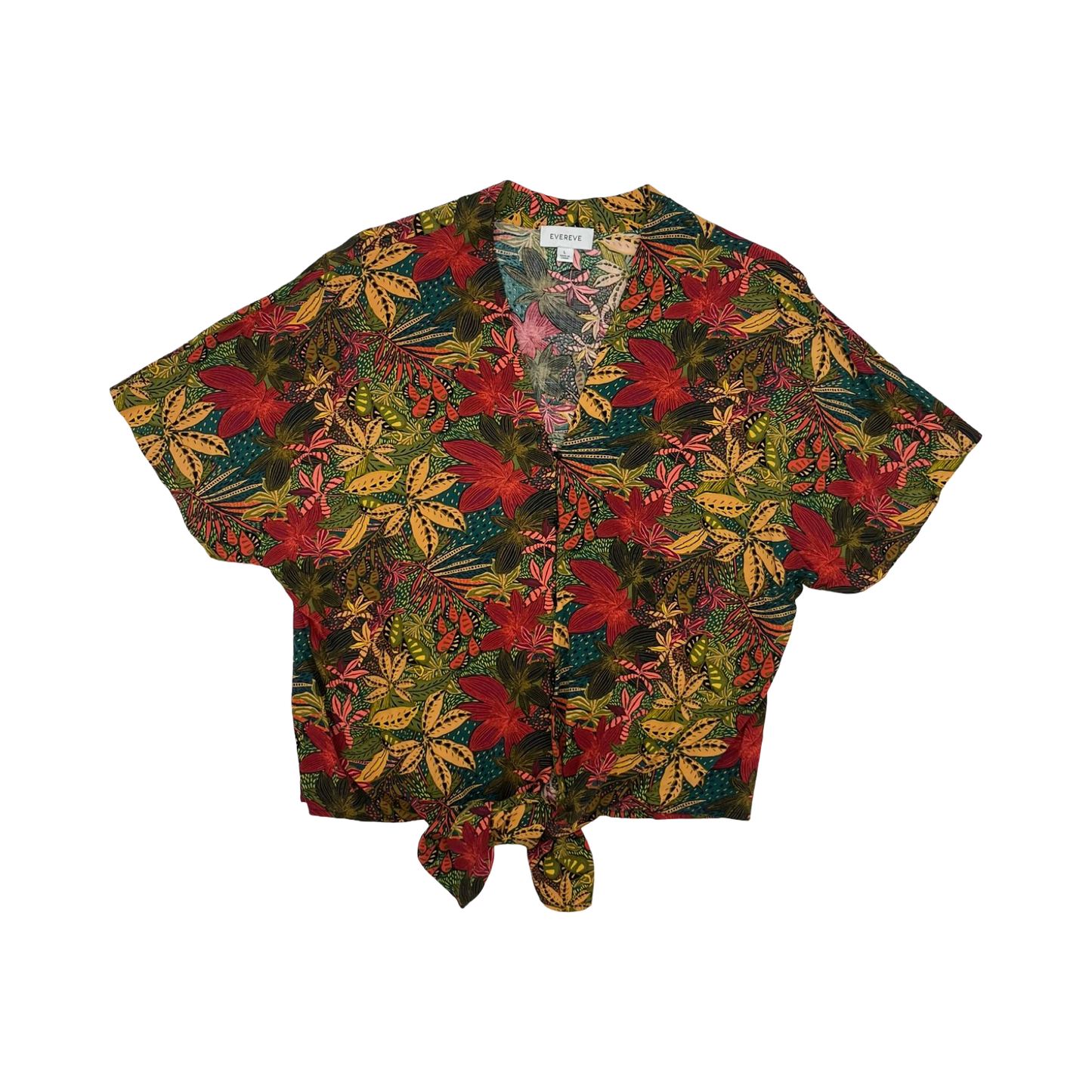 Blouse Ss By Evereve In Floral Print, Size:L