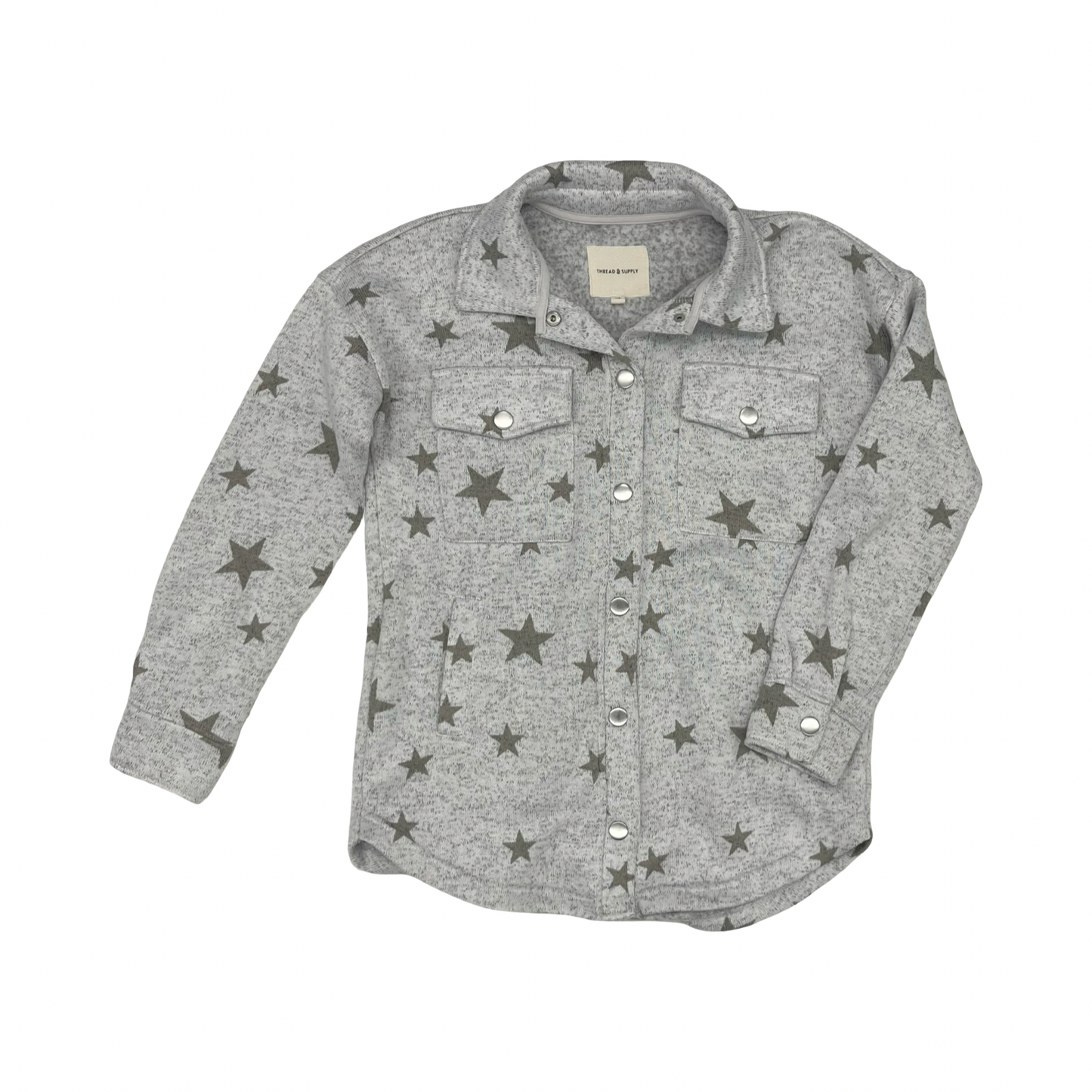 Jacket Shirt By Thread And Supply In Grey, Size:Xs