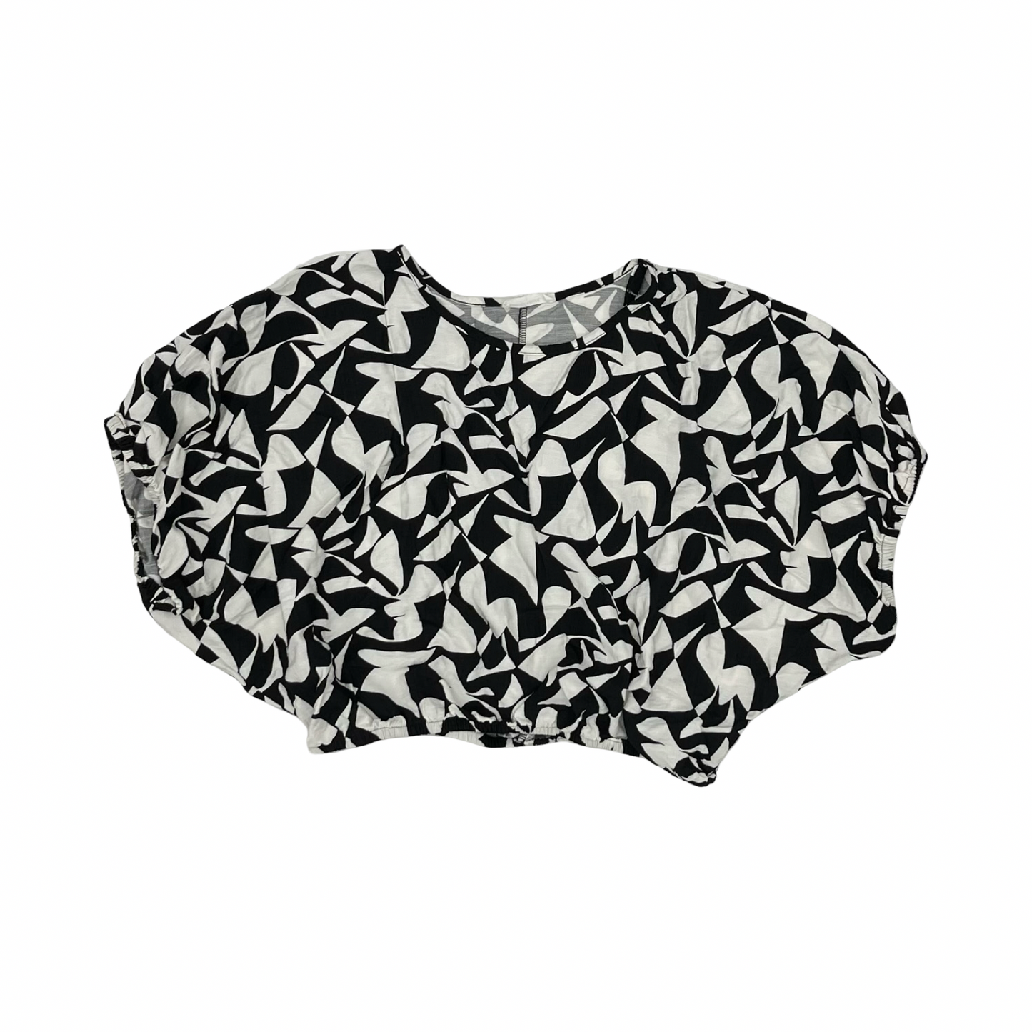 Blouse Ss By Cmf In Black & White, Size:L